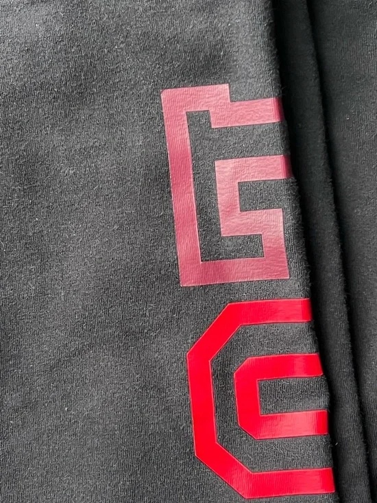 PINK Victoria's Secret Black Rainbow High-Waisted Leggings Logo Print Graphic L - Picture 10 of 16